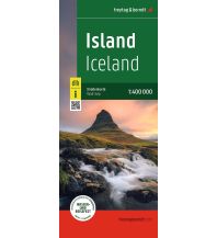 Road Maps Iceland Island, Straßenkarte 1:400.000, freytag & berndt, Softcover Freytag-Berndt und Artaria