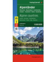 Road Maps Alpenländer, Straßenkarte 1:500.000, freytag & berndt Freytag-Berndt und Artaria