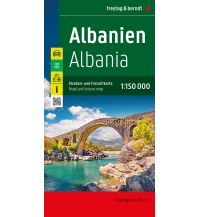 f&b Straßenkarten Albanien, Straßen- und Freizeitkarte 1:150.000, freytag & berndt Freytag-Berndt und Artaria