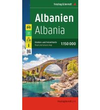 Straßenkarten Albanien Albanien, Straßen- und Freizeitkarte 1:150.000, freytag & berndt KOMPASS freytag & berndt
