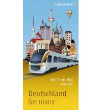 Road Maps Germany Deutschland, Rail Travel Map 1:500.000, freytag & berndt Freytag-Berndt und Artaria