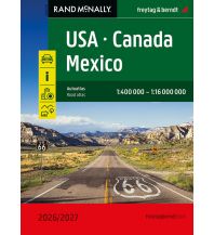 f&b Straßenkarten USA - Canada - Mexico, Autoatlas 1:400.000 - 1:16.000.000, 2026/2027, freytag & berndt Freytag-Berndt und Artaria