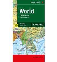 Straßenkarten World map, political - physical, english, 1:20.000.000, folded, freytag & berndt KOMPASS freytag & berndt