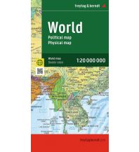 Road Maps World map, political - physical, english, 1:20.000.000, folded, freytag & berndt Freytag-Berndt und Artaria