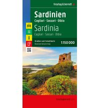 f&b Straßenkarten Sardinien, Straßen- und Freizeitkarte 1:150.000, freytag & berndt Freytag-Berndt und Artaria