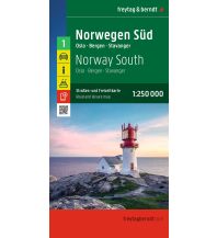 Road Maps Norway Norwegen Süd, Straßen- und Freizeitkarte 1:250.000, freytag & berndt KOMPASS freytag & berndt
