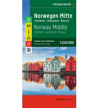 Straßenkarten Norwegen Norwegen Mitte, Straßen- und Freizeitkarte 1:250.000, freytag & berndt KOMPASS freytag & berndt