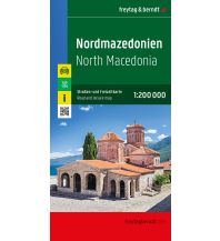 Road Maps North Macedonia Nordmazedonien, Straßen- und Freizeitkarte 1:200.000, freytag & berndt KOMPASS freytag & berndt