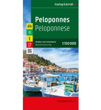 f&b Straßenkarten Peloponnes, Straßen- und Freizeitkarte 1:150.000, freytag & berndt Freytag-Berndt und Artaria