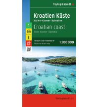 Straßenkarten Kroatien Kroatien Küste, Straßen- und Freizeitkarte 1:200.000, freytag & berndt KOMPASS freytag & berndt