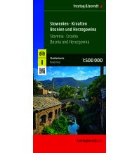 Straßenkarten Slowenien Slowenien - Kroatien - Bosnien und Herzegowina, Straßenkarte 1:500.000, freytag & berndt KOMPASS freytag & berndt