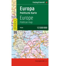 Poster and Wall Maps Wandkarte: Europa politisch 1:3.500.000, Poster KOMPASS freytag & berndt
