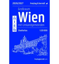 Stadtpläne Wien Großraum, Stadtatlas 1:20.000, 2026/2027, freytag & berndt KOMPASS freytag & berndt