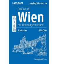 City Maps Wien Großraum, Stadtatlas 1:20.000, 2026/2027, freytag & berndt KOMPASS freytag & berndt