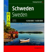Straßenkarten Schweden Schweden, Autoatlas 1:250.000 - 1:400.000, freytag & berndt KOMPASS freytag & berndt