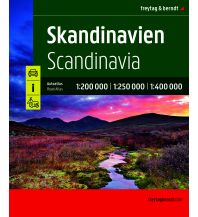 Reise- und Straßenatlanten Skandinavien, Autoatlas 1:200.000 - 1:400.000, freytag & berndt KOMPASS freytag & berndt
