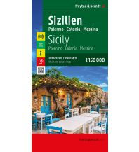 Straßenkarten Italien Sizilien, Straßen- und Freizeitkarte 1:150.000, freytag & berndt KOMPASS freytag & berndt