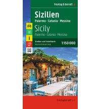 Straßenkarten Italien Sizilien, Straßen- und Freizeitkarte 1:150.000, freytag & berndt KOMPASS freytag & berndt