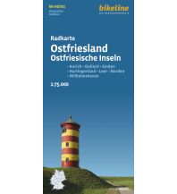 Radkarten Deutschland Bikeline Radkarte RK-NDS01, Ostfriesland, Ostfriesische Inseln 1:75.000 Verlag Esterbauer GmbH