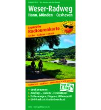 Radkarten Deutschland Weser-Radweg, Radtourenkarte 1:50.000 KOMPASS freytag & berndt