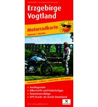 Motorradkarten Deutschland Erzgebirge - Vogtland, Motorradkarte 1:200.000 KOMPASS freytag & berndt
