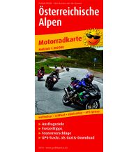 Motorradkarten Österreich Österreichische Alpen, Motorradkarte 1:250.000 KOMPASS freytag & berndt