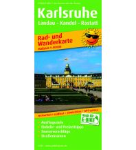 Radkarten Deutschland Karlsruhe, Rad- und Wanderkarte 1:50.000 KOMPASS freytag & berndt