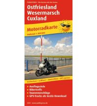 Straßenkarten Deutschland Ostfriesland - Wesermarsch - Cuxland, Motorradkarte 1:200.000 KOMPASS freytag & berndt