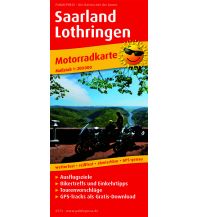Motorradkarten Frankreich Saarland - Lothringen, Motorradkarte 1:200.000 KOMPASS freytag & berndt
