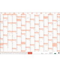 Calendars Mega-Posterplaner, rot 2026 Athesia Kalenderverlag