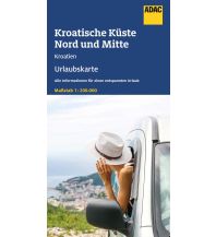 ADAC Urlaubskarte HR Kroatische Küste Nord u. Mitte 1:200 000 ADAC Verlag
