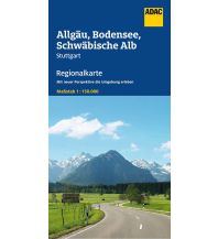 Road Maps ADAC Regionalkarte Deutschland Blatt 15 Allgäu, Bodensee, Schwäbische Alb ADAC Verlag