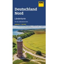 Road Maps ADAC Länderkarte Deutschland Nord 1:500.000 ADAC Verlag