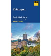 Straßenkarten Deutschland ADAC Bundesländerkarte Deutschland 08 Thüringen 1:250.000 Mairs Geographischer Verlag Kurt Mair GmbH. & Co.