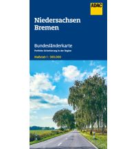 Straßenkarten Deutschland ADAC Bundesländerkarte Deutschland 03 Niedersachsen, Bremen 1:300.000 ADAC Verlag