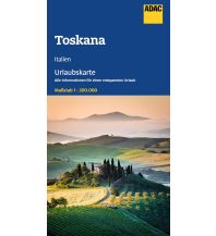 Road Maps Italy ADAC Urlaubskarte Toskana 1:200.000 ADAC Verlag