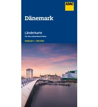 Straßenkarten Europa ADAC Länderkarte Dänemark 1:300.000 ADAC Verlag