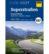 Reise- und Straßenatlanten ADAC Superstraßen Autoatlas 2026/2027 Deutschland 1:200.000, Österreich, Schweiz 1:300.000 mit Europa 1:4,5 Mio. ADAC Verlag