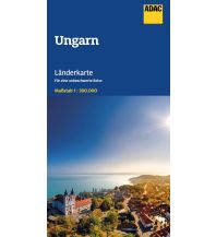 Straßenkarten Europa ADAC Länderkarte Ungarn 1:300.000 ADAC Verlag