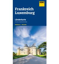 ADAC Länderkarte Frankreich, Luxemburg 1:700.000 ADAC Buchverlag
