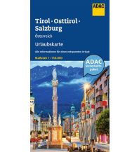 Straßenkarten ADAC Urlaubskarte Österreich: Tirol, Osttirol, Salzburg 1:150 000 ADAC Verlag