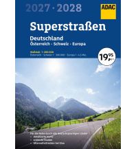 Road & Street Atlases ADAC Superstraßen Autoatlas 2027/2028 Deutschland 1:200.000, Österreich, Schweiz 1:300.000 mit Europa 1:4,5 Mio. ADAC Verlag