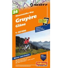 Radkarten Schweiz Hallwag Mountainbike Map 24 Schweiz - Gruyere, Glane 1:50.000 Hallwag Verlag