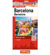 City Maps Barcelona 3 in 1 City Map Hallwag Verlag