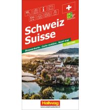 Road Maps Switzerland Schweiz Strassenkarte 1:303 000 Hallwag Verlag