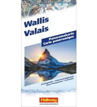 Straßenkarten Wallis Panoramakarte Hallwag Verlag