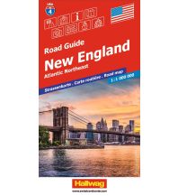 Straßenkarten Großbritannien New England Strassenkarte 1:1 Mio., Road Guide Nr. 4 Hallwag Verlag