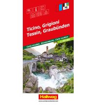 Straßenkarten Schweiz Tessin, Graubünden 1:200.000 Hallwag Verlag