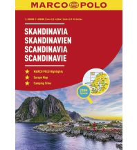 Road & Street Atlases MARCO POLO Reiseatlas Skandinavien 1:250.000 / 1:650.000 Mairs Geographischer Verlag Kurt Mair GmbH. & Co.