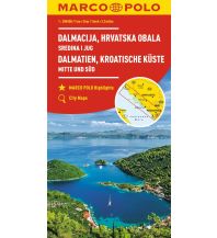 Straßenkarten MARCO POLO Karte Kroatische Küste Mitte und Süd 1: 200 000 Mairs Geographischer Verlag Kurt Mair GmbH. & Co.
